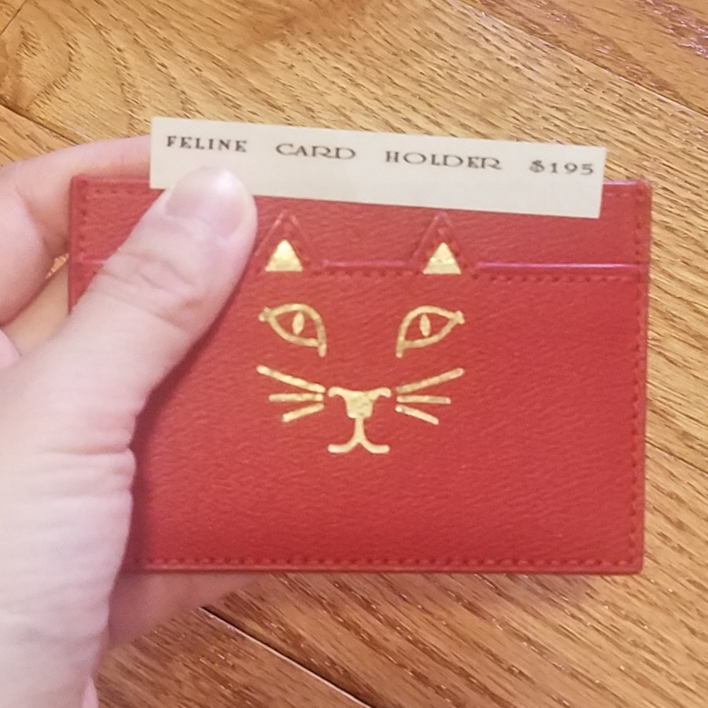 Brand NEW Charlotte Olympia Feline Card Holder